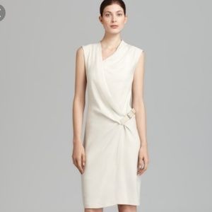 Helmut Lang Argon Noa Suiting Belted drape dress